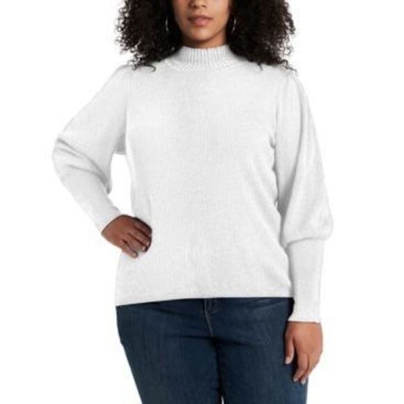 1.state Trendy Plus Size Balloon-Sleeve Sweater - Picture 1 of 1